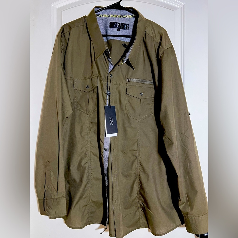 Triumph Olive Men's Button Down Shirt